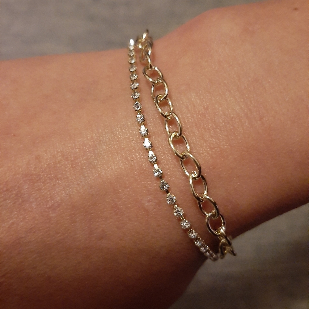 Golden 2 tier Bracelet